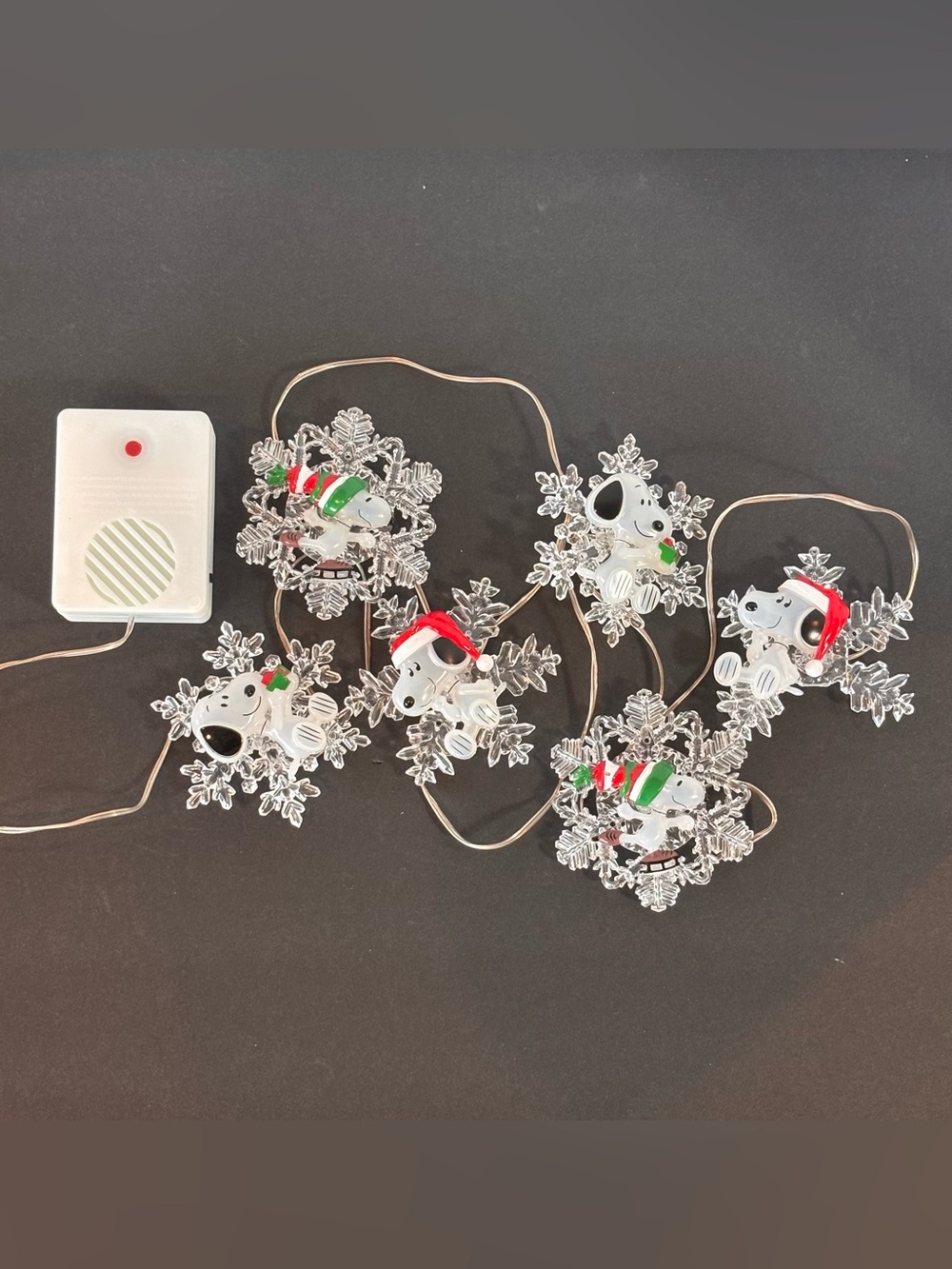 Christmas Peanuts Snoopy & Woodstock Musical String Lights Color Changing